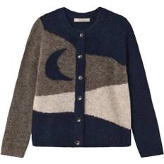 Fliink Star Moon Cardigan Str 6Y/116 - Pine Bark Cardigans hos Magasin
