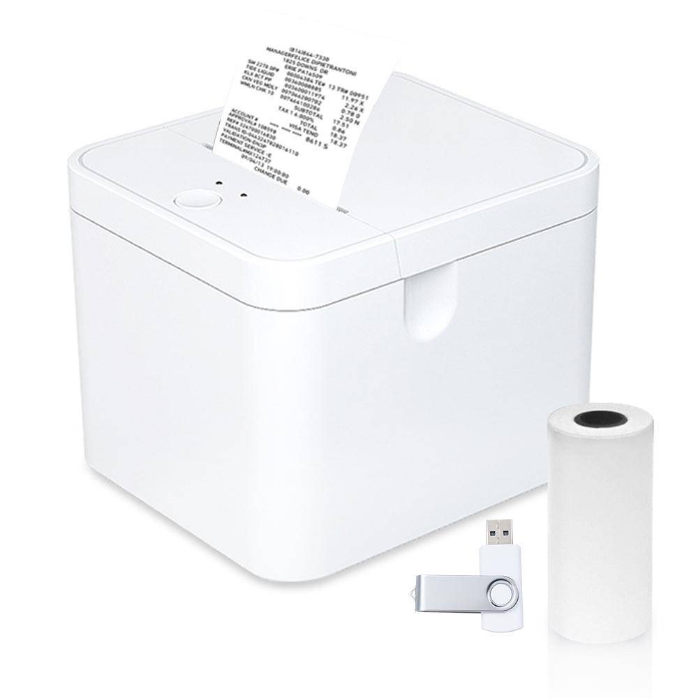 58 mm kvittoskrivare POS-skrivare USB+BT Desktop Direkt termisk utskrift kompatibel med support W-US