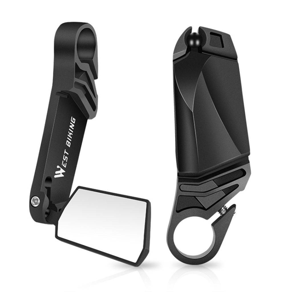 West Biking foldbart cykel bakspejl, 2-pak – Sort
