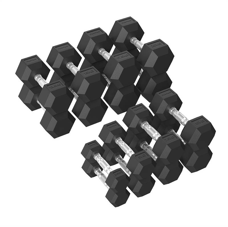 Tunturi Platinum Hex Håndvægtsæt - 2,5-20 kg.