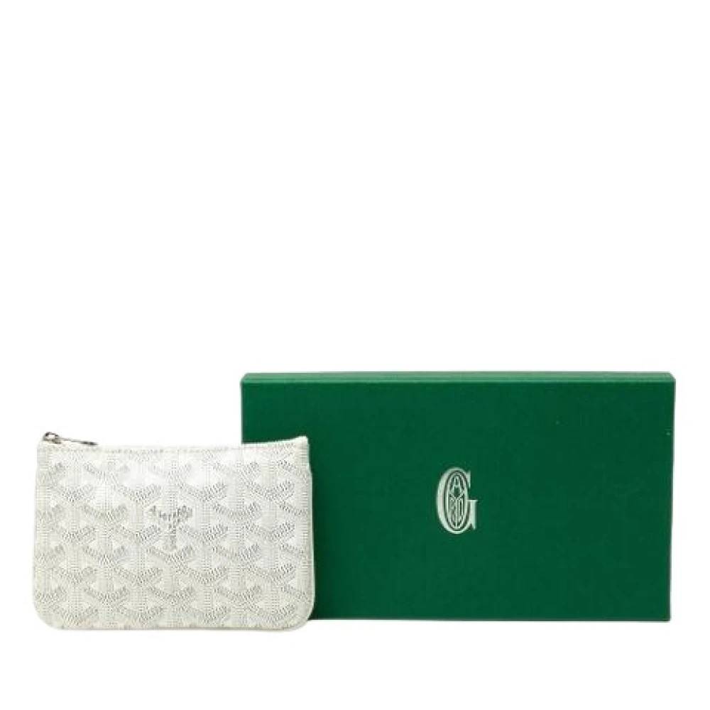 Goyard Vintage Pre-owned Senat MM Canvas Clutch - Vintage - Dame - Hvid - ONE SIZE -