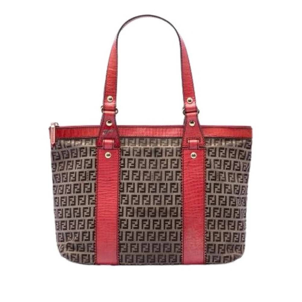 Fendi Vintage Pre-owned Canvas Tote - Vintage - Dame - Flerfarvet - ONE SIZE - Uld