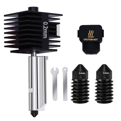LANKEGU Upgrade Hotend Kit för Bambu Lab A2L/A1/A1 Mini, Hot End konstruktion 0,2/0,4/0,6 mm munstycke av härdat stål och silikonstrumpa för Bambu lab 3D-skrivardel