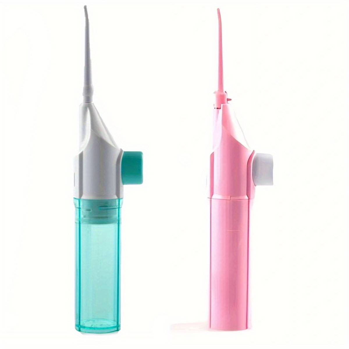 2pcs Manual High Pressure Oral Irrigator Portable Water Flosser Dental Water Jetter Irrigator Teeth Cleaner Water Toothpick
