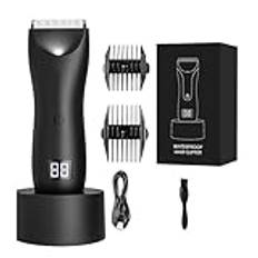 Herr Body Trimmer, Body Shaver With LED Lights, Barber Clippers For Men, Electric Shaver Grooming Kit, Vattentät Body Trimmer, Beard And Face Trimmer, Multi-Use Body Trimmer, LED Light