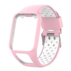 TomTom Runner 2/3 / Multi-Sport tofarvet silikoneurrem - pink / hvid