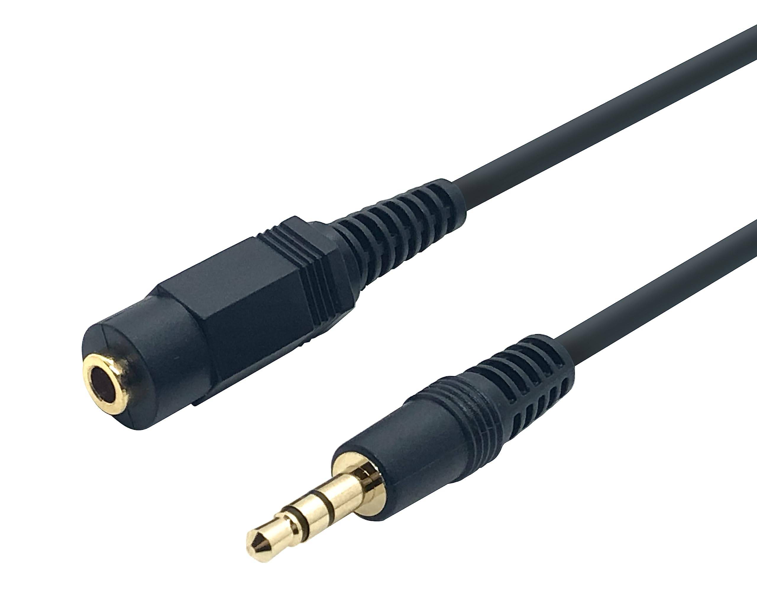 F-Factory 3,5 mm stereominiplugg (Manlig) till 3,5 mm stereominiuttag (Kvinnlig) Kabel, 50 m AUX-förlängningskabel för hörlurar, VM-4114