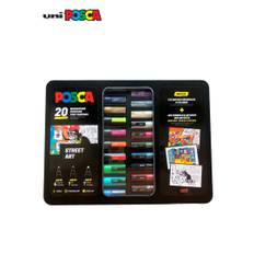 POSCA STREET ART METAL BOX | 3 stregbredder | 20 farver