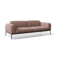 Adea Bon soffa 3-sits Bohemian 080 orange-svarta ben