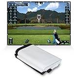 SimSpace Dubbelsidig projektorskärm för golfsimulator hemma, HD 4K-projektionsskärmar med hög slaghållfasthet, golfslagskärm med öljetter, vändbar, 3,3 x 2,525 meter