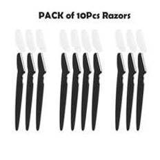 10Pcs Eyebrow Razors & Dermaplaning Tools For Women & Men - Multipurpose Face Razors With Safety Covers