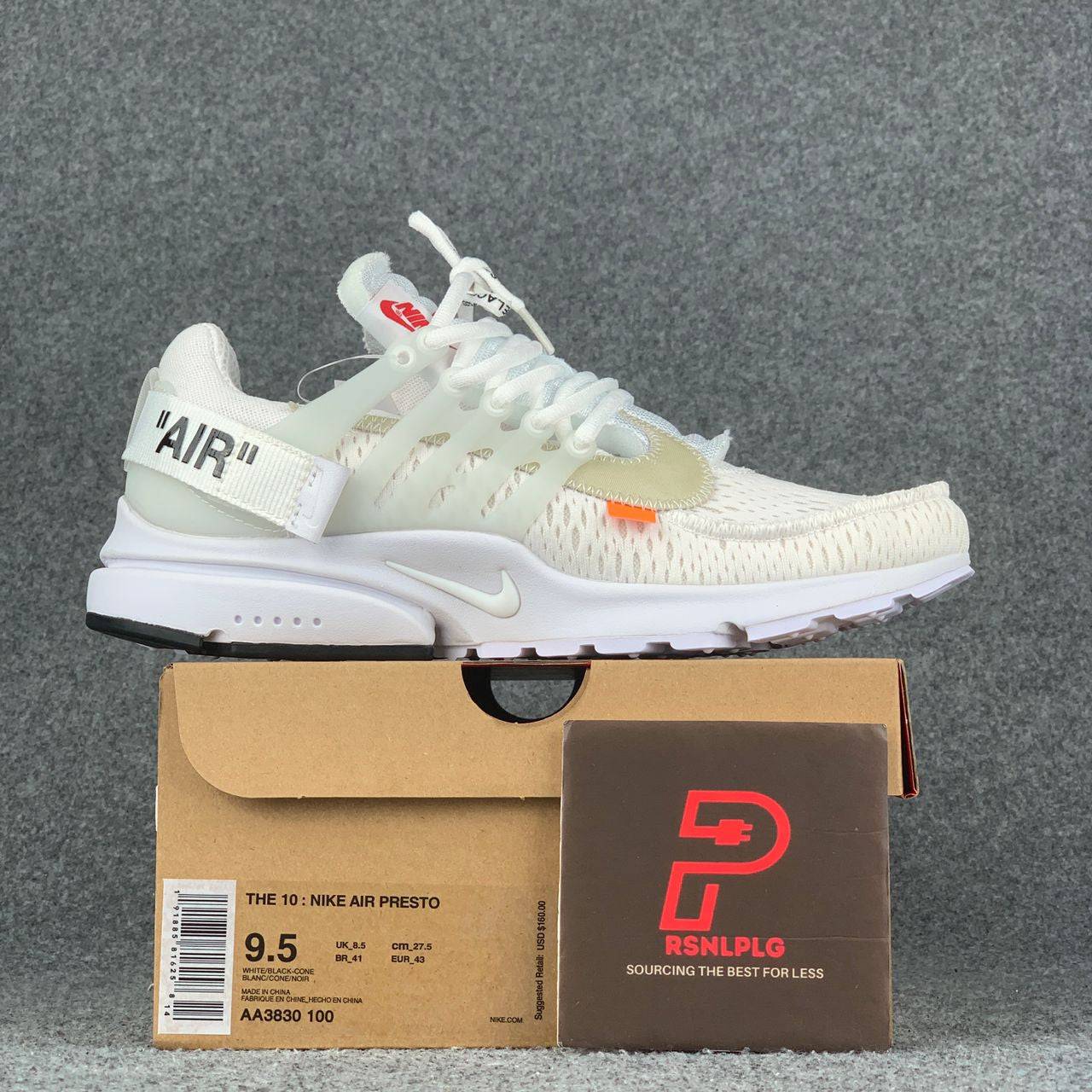 Off-White x Air Presto 'White' - EUR 40.5 • US 7.5 • UK 6.5