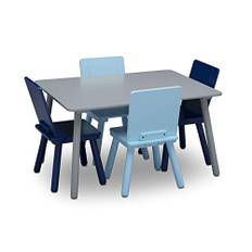 Delta barn bord och stol set, grå/blå, 5 st (paket med 1) (TT87414GN-026)