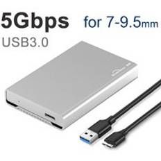 Blueendless 2.5 tum aluminium hdd fodral ssd hd extern hårddisk sata till usb hårddisk fodral för 9.5mm 15mm hdd box - U23 q 9.5