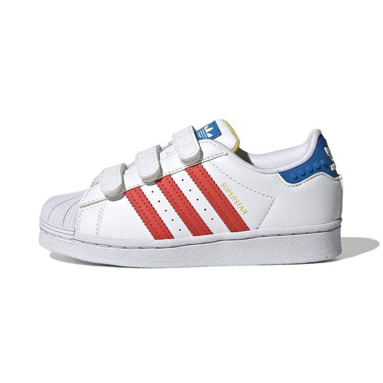 LEGO x adidas Superstar J Vit Pantone Barn Sneakers Molnvit GV8883 28.5