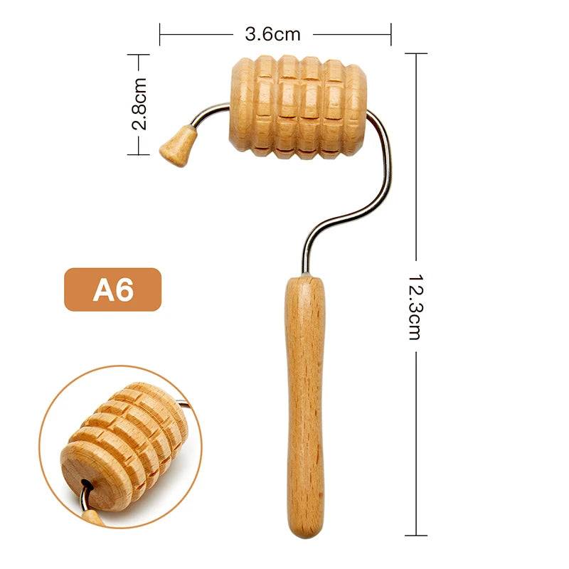 Face Massager Maderoterapia Face Roller Mini Wood - A6