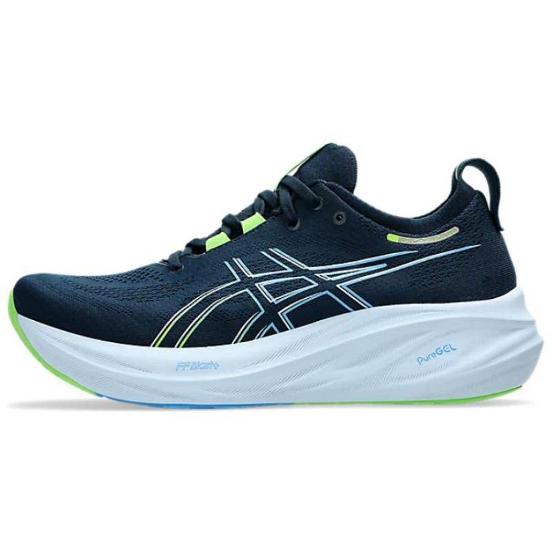 ASICS Gel Nimbus 26 Wide 'French Blue Electric Lime' Sneakers 1011B795-400 43.5 fransk blå färg