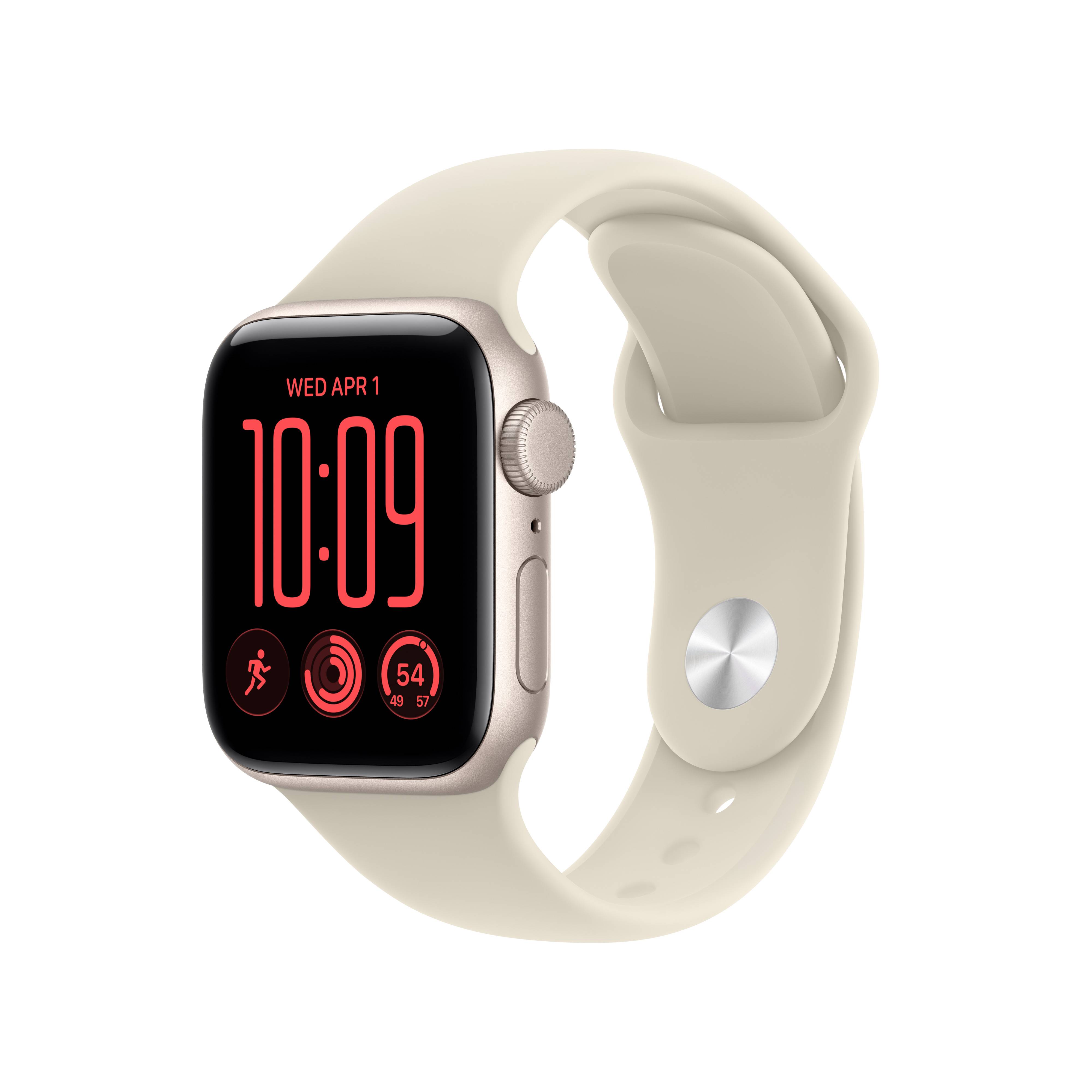 Apple Apple Watch SE 3 GPS 40mm Starlight Aluminium Case with Sand Sport Band - S/M - Fyndvara
