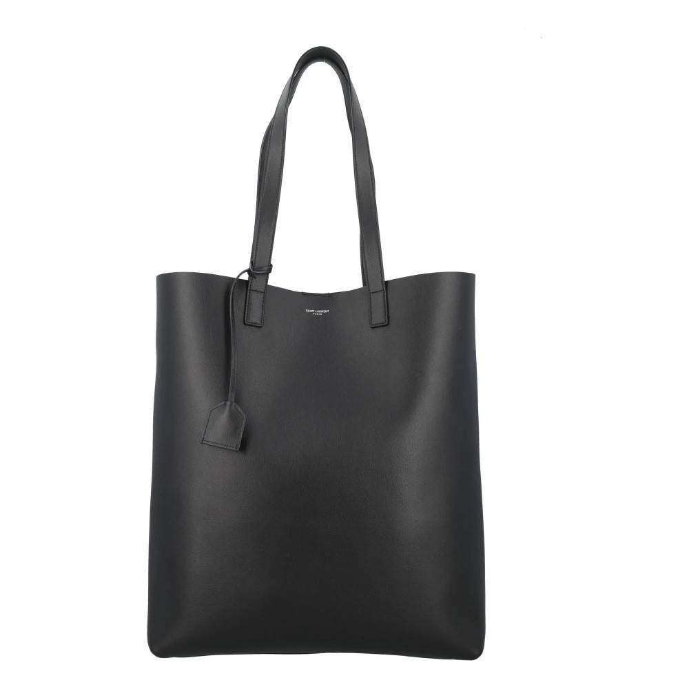 Saint Laurent Sort Læder Håndtaske Bold Shopping Taske - Tasker - Herre - Sort - ONE SIZE - Læder