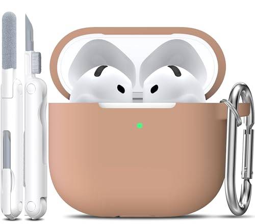 R-fun for AirPods 4 Case & AirPods 5 Case Soft Silicone -Milk Tea