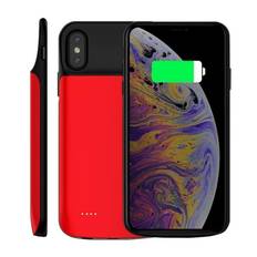 Batteri cover 3000 mAH Iphone Xs / X rød