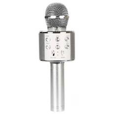 Trådlös karaokemikrofon med bluetooth högtalare - Silver