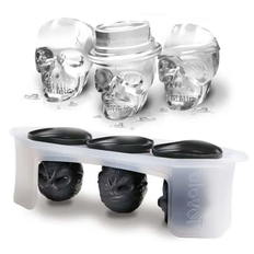 Ice Skull Mold - 3 stuks Glas og Tilbehør