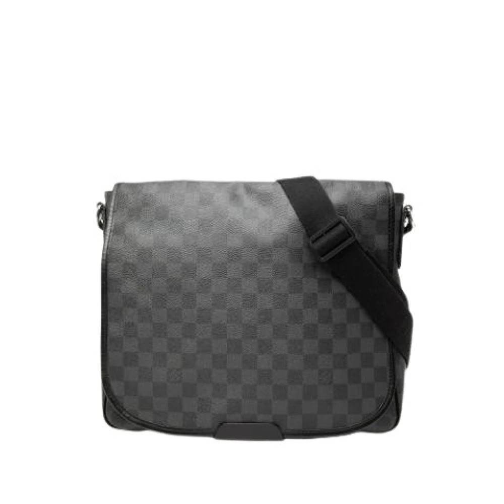 Louis Vuitton Vintage Pre-owned Vintage Damier Skuldertaske - Vintage - Herre - Sort - ONE SIZE - Uld