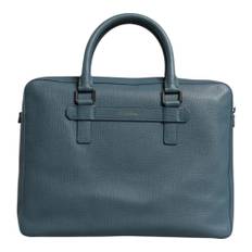 Dolce & Gabbana, Taske, Dame, Blå, ONE SIZE, Logo Messenger Briefcase Taske