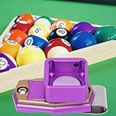 Mini Bärbar Magnetisk Biljard Chalk Case Box med Fast Klämma Pool Snooker Sporttillbehör (Purpur)