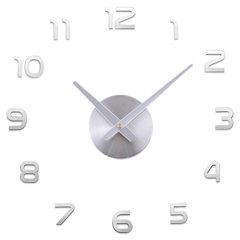 Wall stickers clock - Full silver / 50 70CM (50 70CM)