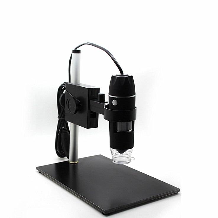Bärbar usb digital mikroskop 1000x 8 led 2mp endoskop förstoringsglas kamera hd sensor + lyftstativ + kalibreringslinjal - Usb mikroskop
