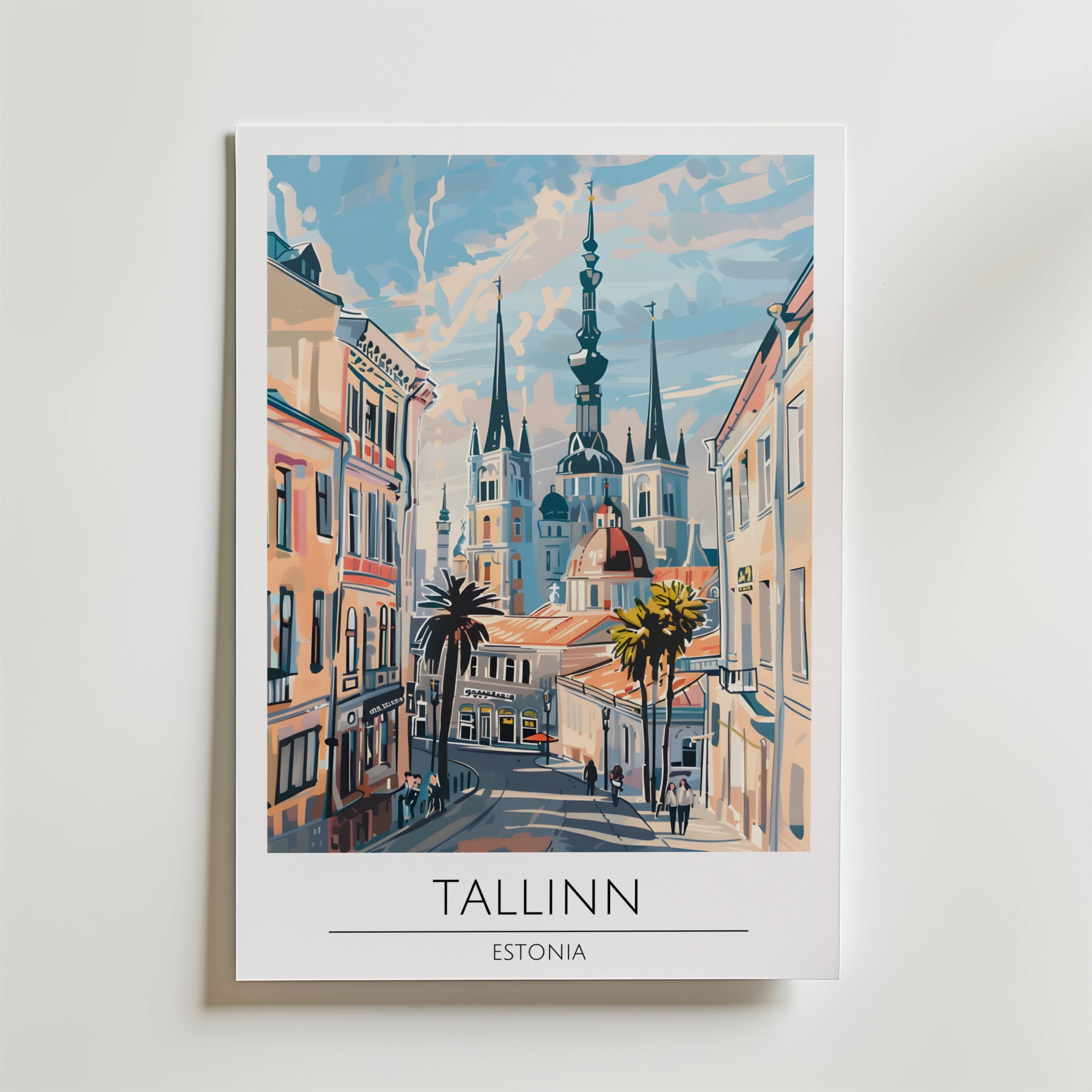 Tallinn Old Town Skyline Poster - Fine Art Poster 13x18 cm