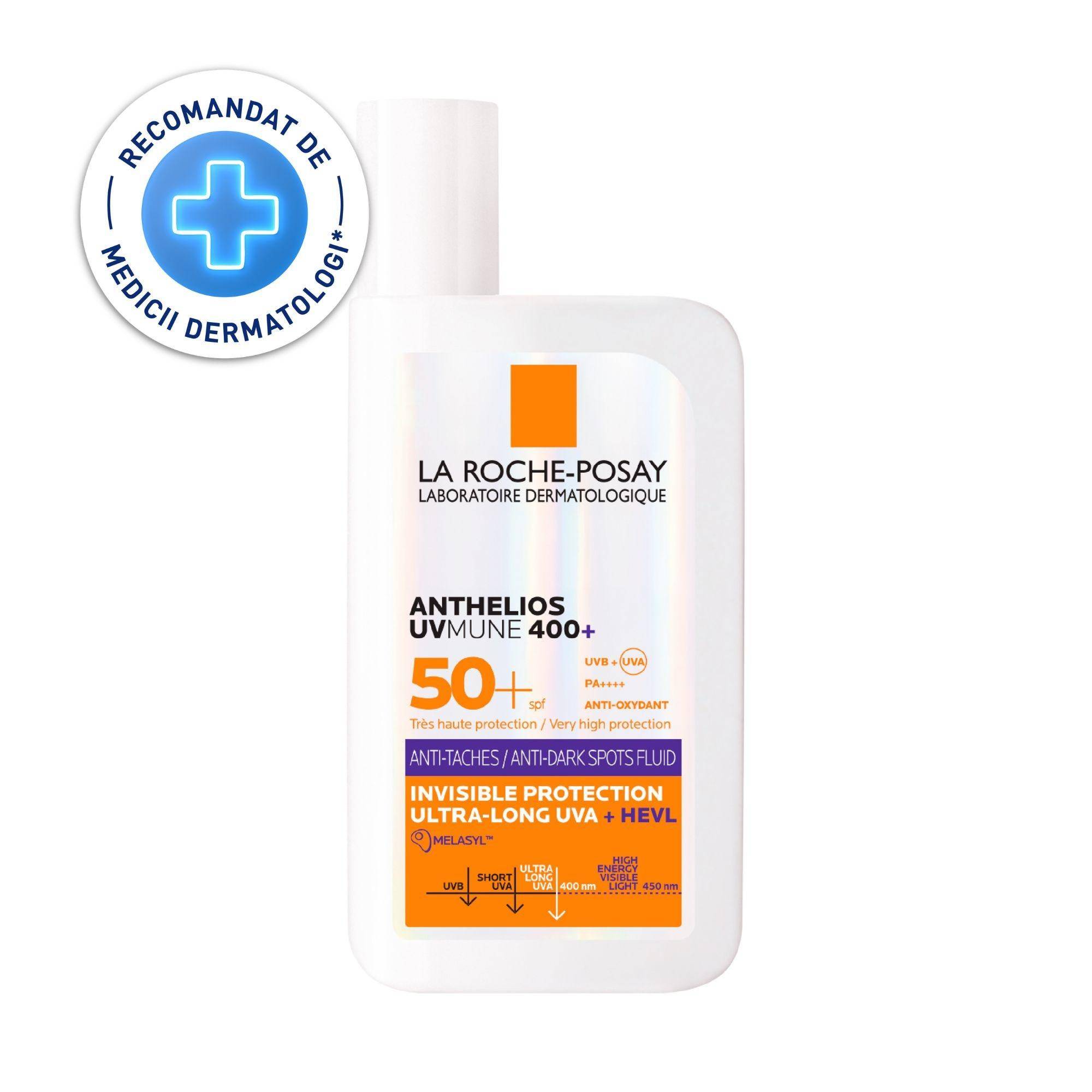 La Roche-Posay Anthelios UVMUNE 400 Solskydd SPF 50+ 50ml för UV-skydd och Pigmentering, Oljefri