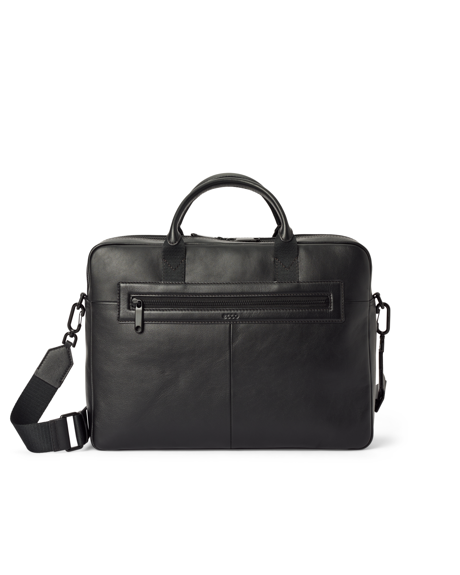 ECCO Mode Laptop Bag - PC-taske i læder til herrer - Sort