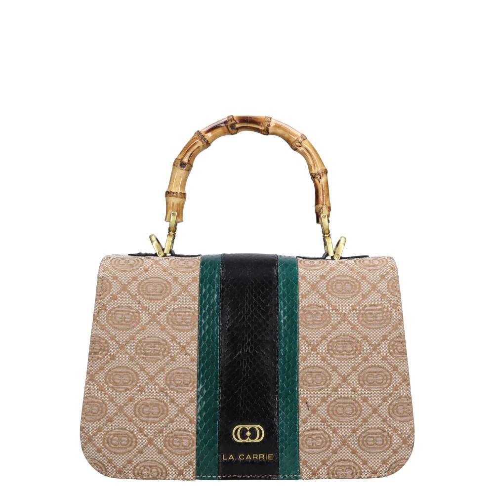 La Carrie Mellem Monogram Læder og Stof Taske - Tasker - Dame - Flerfarvet - ONE SIZE - Læder