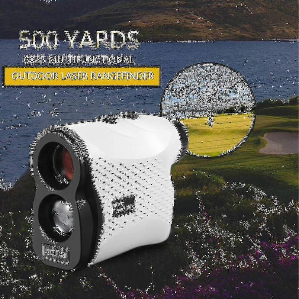 500m / 600m / 900m Golf Rangefinder Distance Meter Speed Tester Range Finder Digital Hunting Measurement Monocular Telescope(500m,white) 25-26
