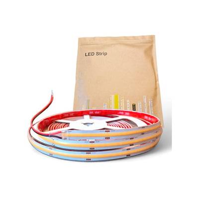 HiluX HighLumen COB LED Strips, 24V, 15W, 1200lm/m, 2700K, CRI95+, IP65 - 5 meter