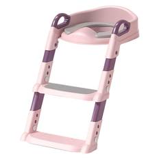 Kids Potty Training Toilet Folding Step Stool Prevent Slipping Soft Silicone PU Baby Toilet Potty violett