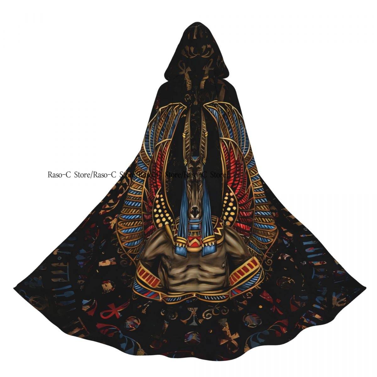 Hooded Cloak Unisex Cloak with Hood Egyptian God Cloak Vampire Witch Cape Cosplay Costume