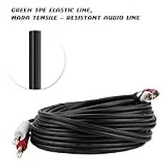 1/4 Till 1/4 Ljudkabel, Ljudkablar för Högtalare 1/4 Högtalarkabel Dual Color 2PCS 6,35 Till Connector Kabel 6,35 Mm 1/4'' Tum Jack Plug för KTV (#4)