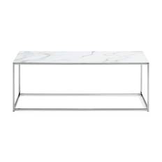 Manor House Nelly Soffbord 120 cm Marmormönster - Marmormönster/Vit/Krom Grå,Vit,Krom Glas