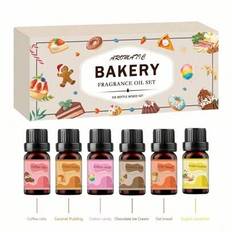 6 st 10 ml flamfria eteriska oljor, luftfräschande doftoljor för sovrum, vardagsrum, badrum, yoga och aromaterapi - Multifärgad