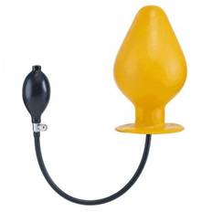 Mister B Inflatable Vortex Plug XL Yellow, latex inflatable anal plug 20 x 5–12 cm