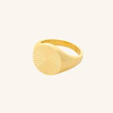 Ocean Star Signet Ring golden, ring med stjerne tryk forgyldt