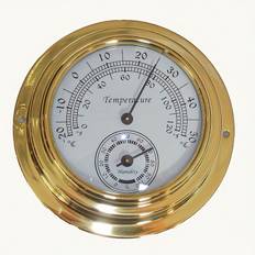 TEMU 1pc, Thermometer Hygrometer, -one Thermometer Hygrometer, Classical And Brass Meter, Sensorgauge For Thermometer, Thermometer Tester, Gadgets, Kitchen