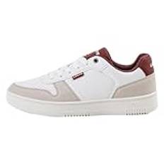 Levi's Dam Drive S Sneaker, Vanlig vit, 36 EU