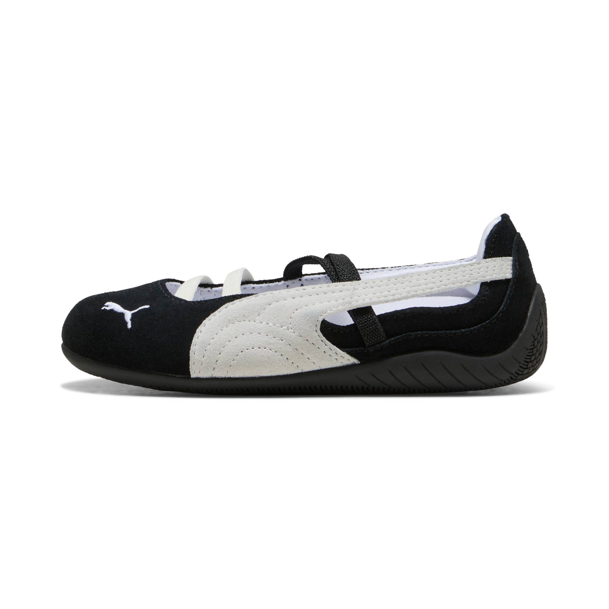 PUMA Speedcat Ballet Flats Kids, Shoes, Black/White/Warm White, 28.5