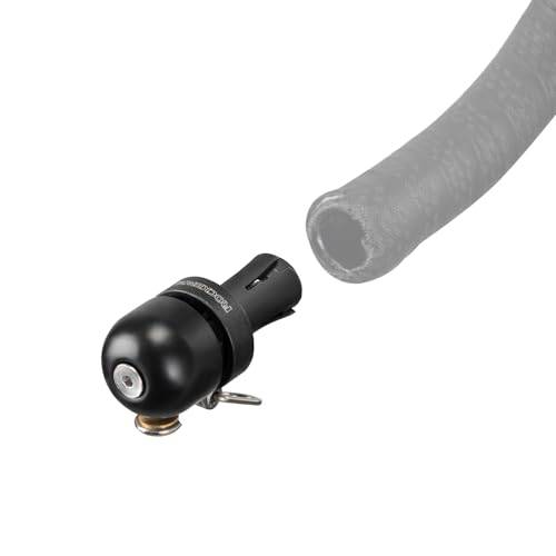 ROCKBROS 2in1 Fahrradklingel als Lenkerstopfen, Fahrrad Glocke als Endkappen, Mini Klingel Fahrradhupe geeignet für Rennräder mit gebogenem Lenker, Drop Bar Lenker Rennlenker 22,2 mm Schwarz
