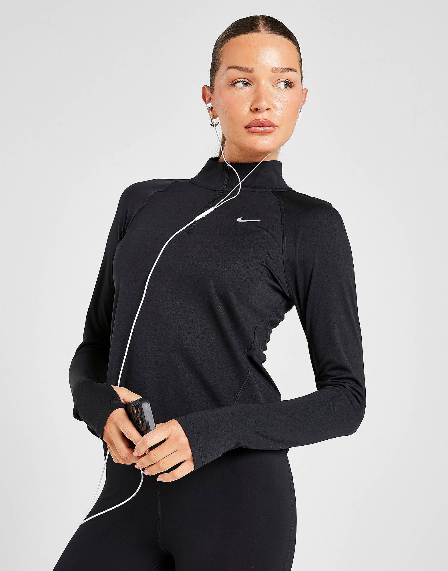 Nike Running Tempo 1/4 Zip Top, Sort